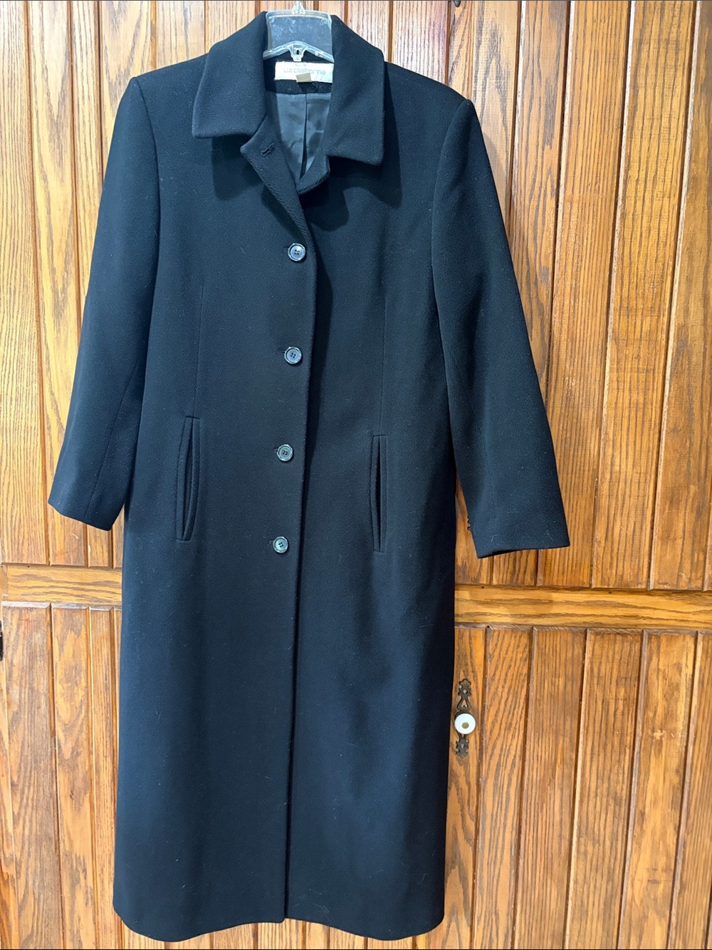Liz Claiborne long black coat Size 12